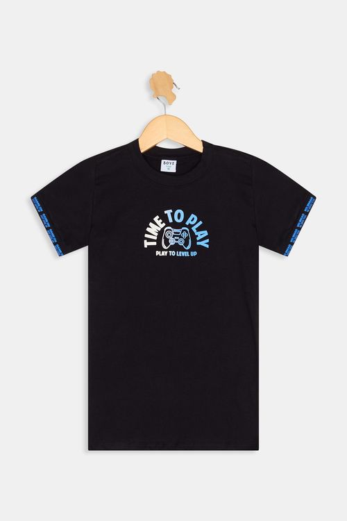 Top Game Infantil Preto Caedu Malha 10-16 Anos