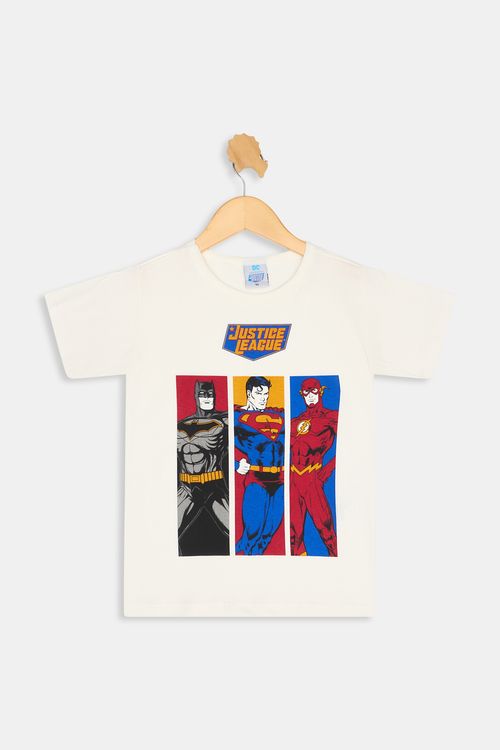 Top malha m/c infantil liga da justiça o off white