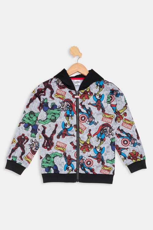 Inf 4/8 nos itl004 mol aber avengers cinza claro mescla