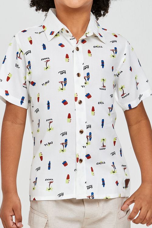 Info 4/8 nos itc021 camisa off est diver estampado