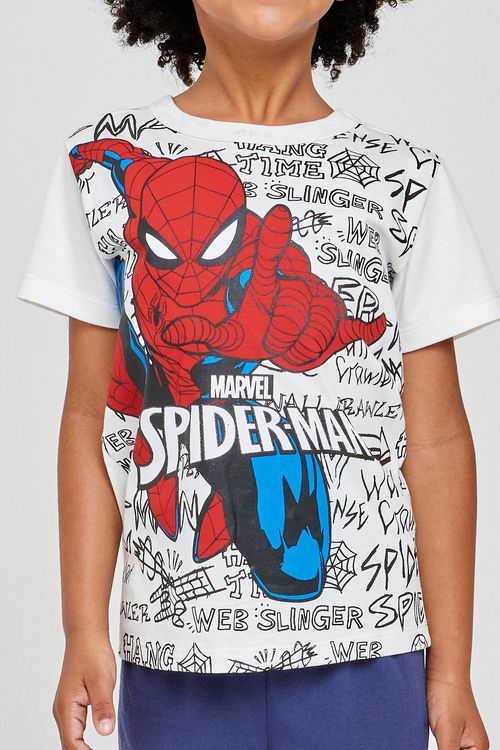 Inteiro Infantil Homem-Aranha Off White Caedu (4-8 Anos)