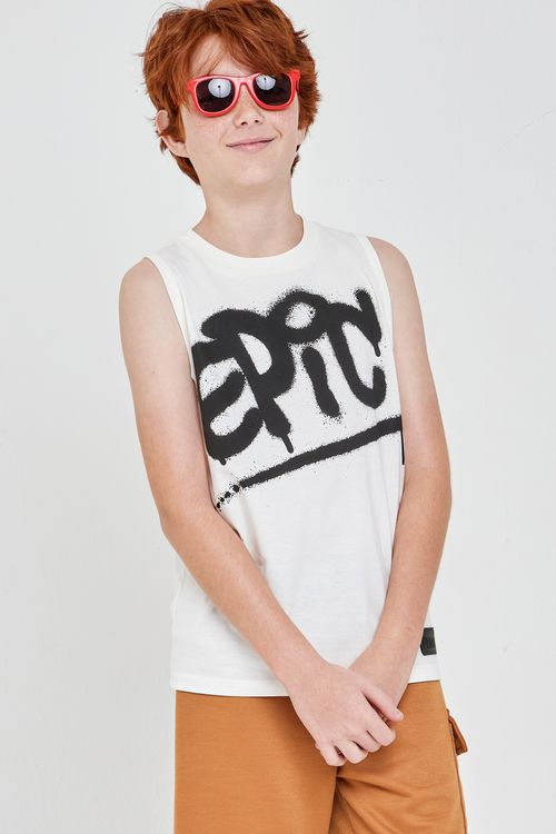 Regata Infantil Menino Off White Juvenil EPIC Graffiti