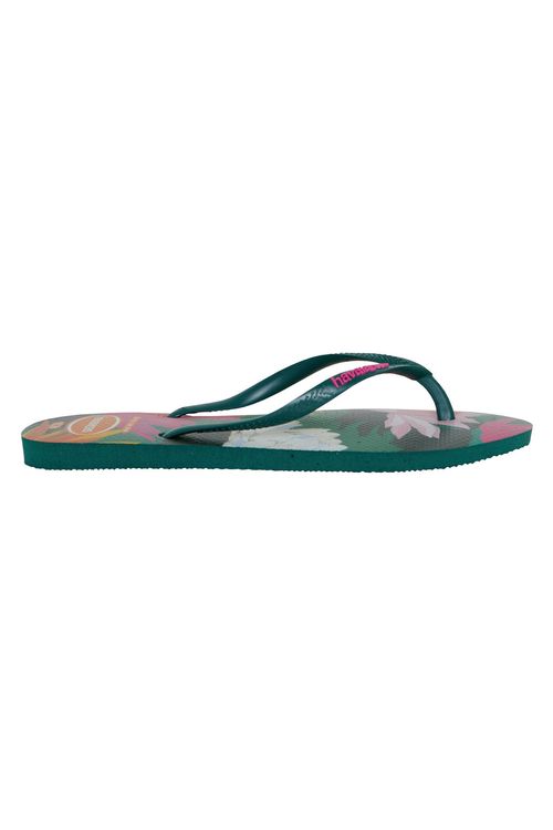 Chinelo Havaianas Summer Bliss Verde Floral