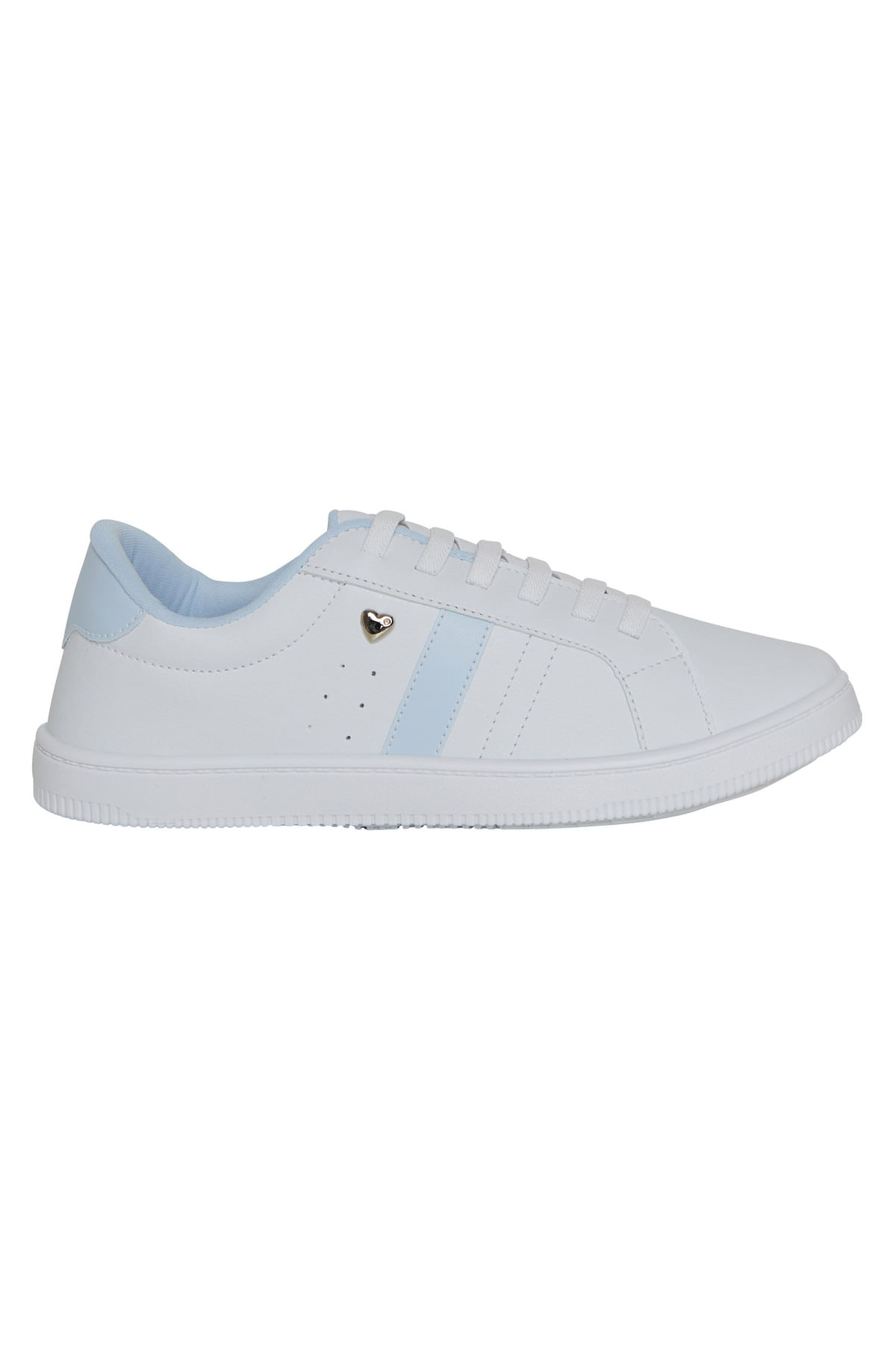 Moda Caedu: Tênis Feminino Branco/Azul. Estilo com Preço Bom.