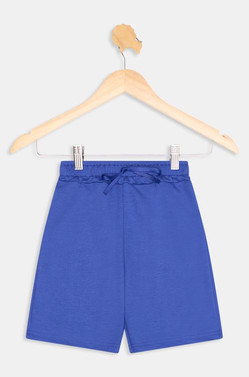 Bermuda Moletom Infantil Caedu Azul Médio 10-16 Anos