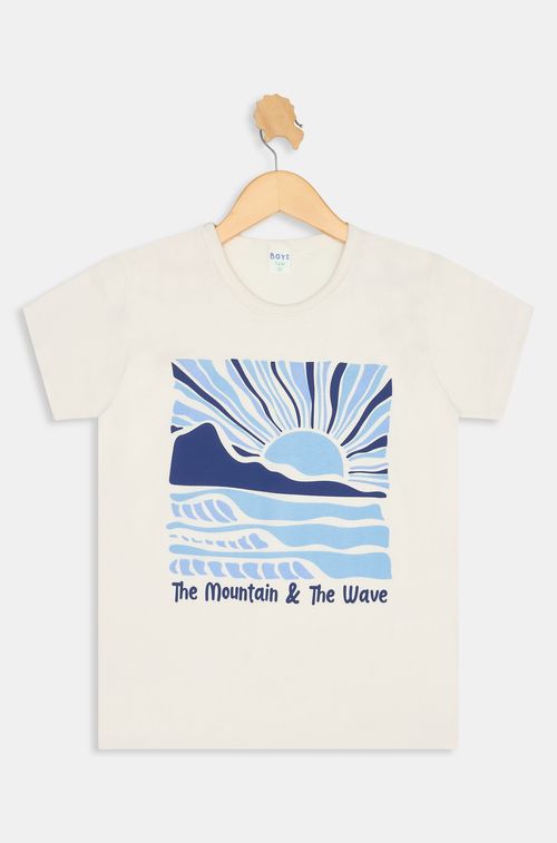 Top Infantil Caedu Off White 'Mountain & Wave' 10-16 Anos
