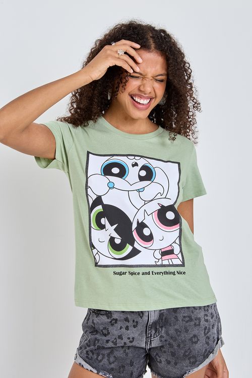 Blusa Feminina Caedu PPG Verde Claro 100% Algodão
