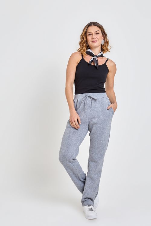 Fem esp fea008c calça moletom basico mes mescla