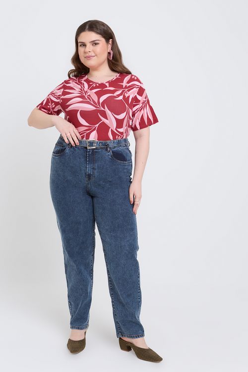 Calça Jeans Feminina Caedu Azul Médio: Estilo e Conforto