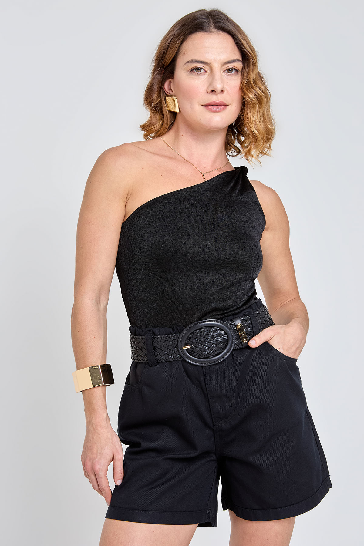 Shorts Clochard Feminino Preto Caedu - Conforto e Estilo - imagem 1