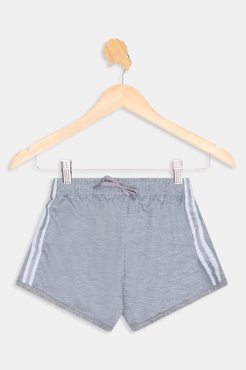 Short Caedu Infantil Menina Moletom Cinza Claro Mescla