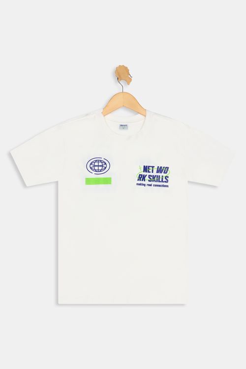 Camiseta Infantil Caedu NET WORK SKILLS Off White