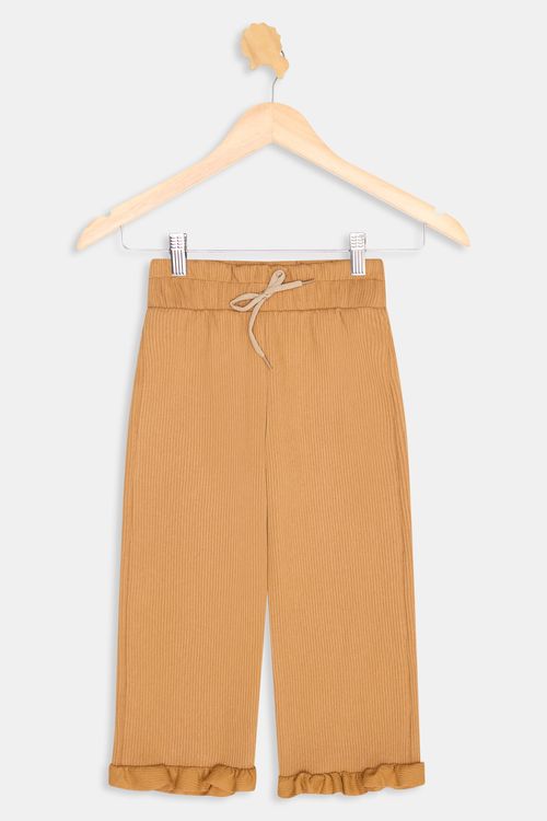 Calça Infantil Waffle Caedu Bege Caramelo