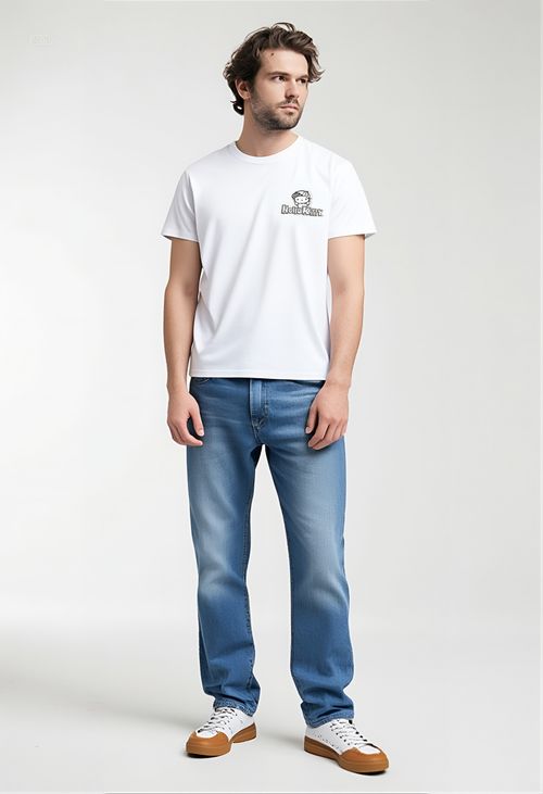 Camiseta Masculina Caedu Hello Kitty Branca Algodão Trendy