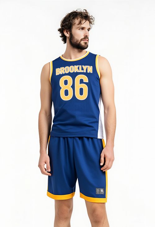 Regata Masculina Dry Tech Basquete Brooklyn 86 Azul
