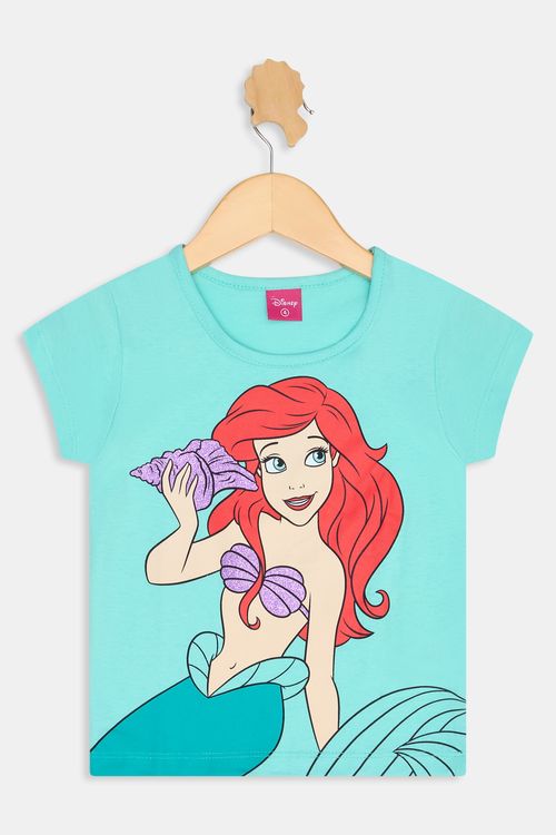 Blusa Infantil Caedu Ariel Aqua Verde Menina