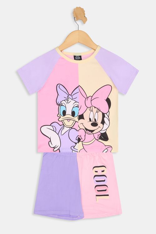 Pijama Infantil Caedu Minnie e Margarida Estampado 4-10 Anos