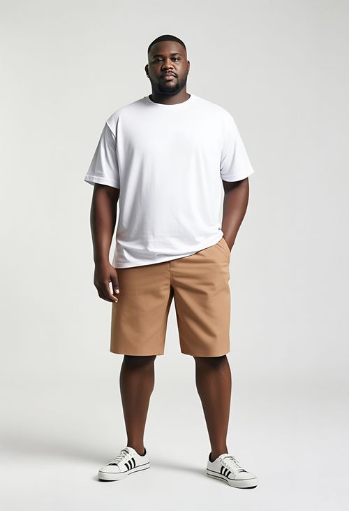 Bermuda Masculino Sarja Khaki Bege