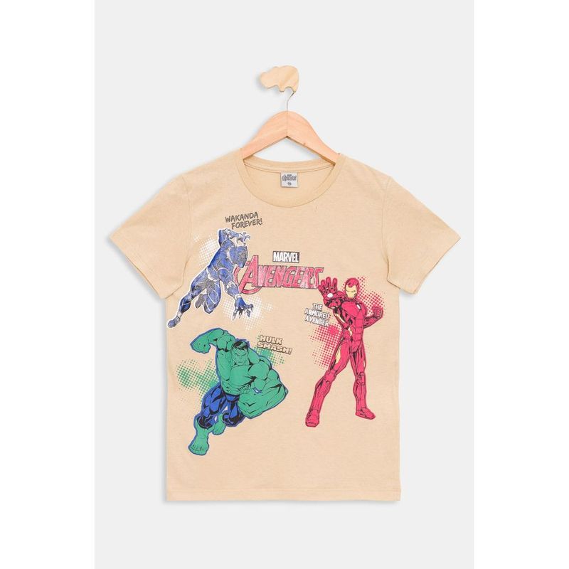 Camiseta Juvenil Marvel Avengers Bege Caedu 10 a 16 0