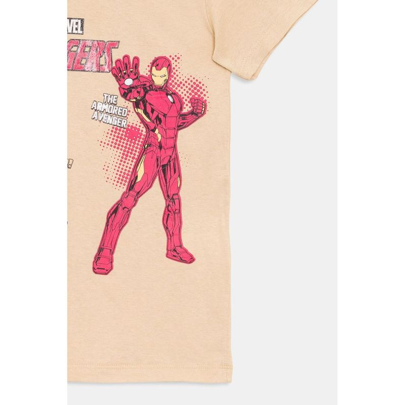 Camiseta Juvenil Marvel Avengers Bege Caedu 10 a 16 3