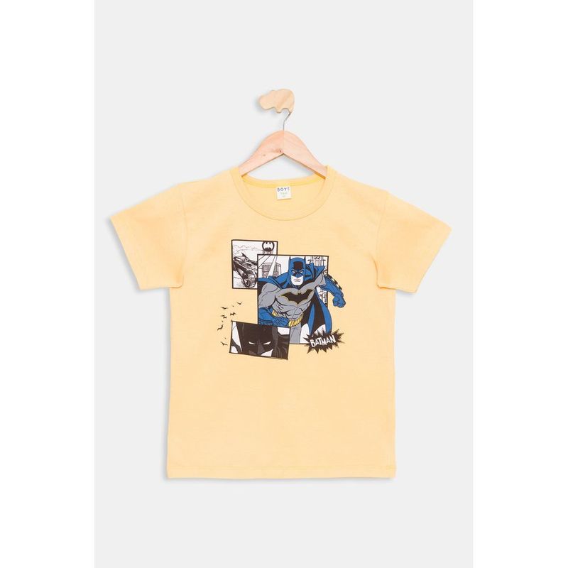 Camiseta Infantil Batman Amarela Caedu Algod o 4-10 Anos 0
