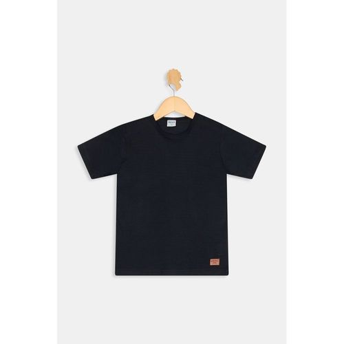 Camiseta Infantil Masculina Preta Algodão Caedu