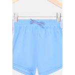 Short Infantil Caedu Azul Claro Listras Brancas 10-16 Anos 2
