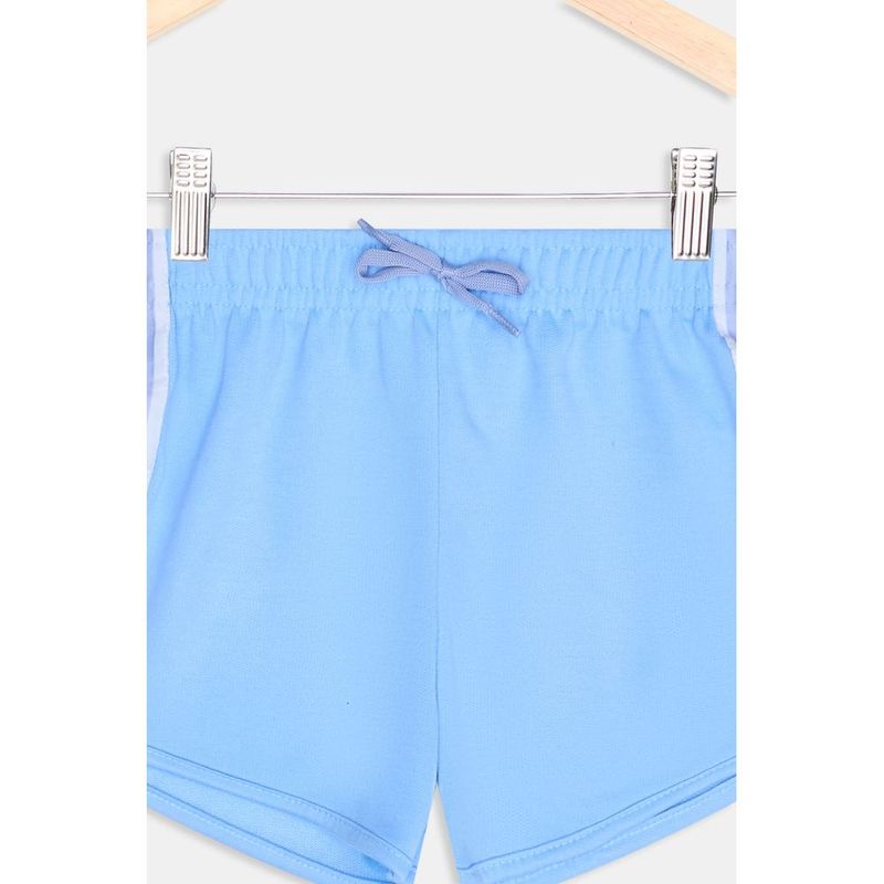 Short Infantil Caedu Azul Claro Listras Brancas 10-16 Anos 2