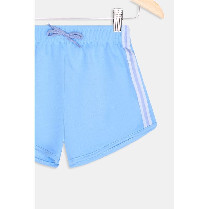 Short Infantil Caedu Azul Claro Listras Brancas 10-16 Anos 3