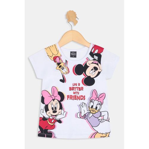 Blusa Infantil Caedu Minnie Margarida Amigos Disney Branca