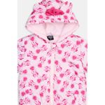 Jaqueta Infantil Minnie Mouse Rosa Microfibra Capuz Orelhas 2