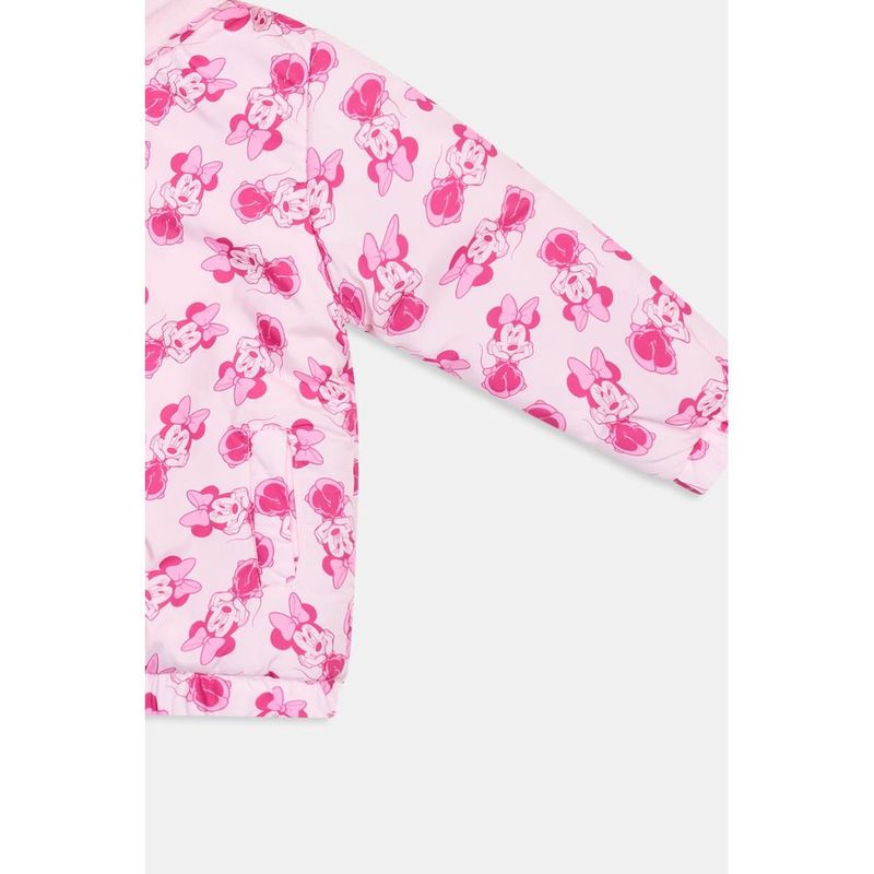 Jaqueta Infantil Minnie Mouse Rosa Microfibra Capuz Orelhas 3