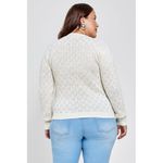 Tric  Feminino Caedu Quadriculado Lurex Off White 2