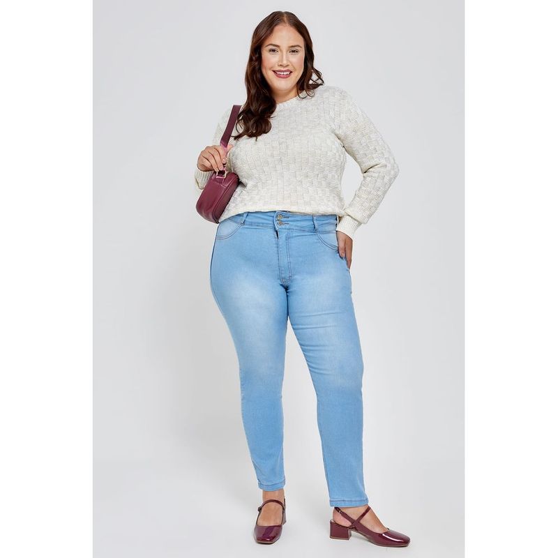 Tric  Feminino Caedu Quadriculado Lurex Off White 3