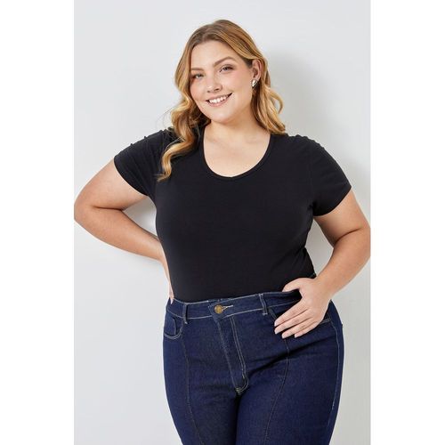 Blusa Feminina Caedu Cotton Preta Manga Curta