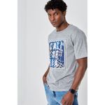 Camiseta Masculina Caedu Calif rnia Manga Curta Cinza Mescla 0