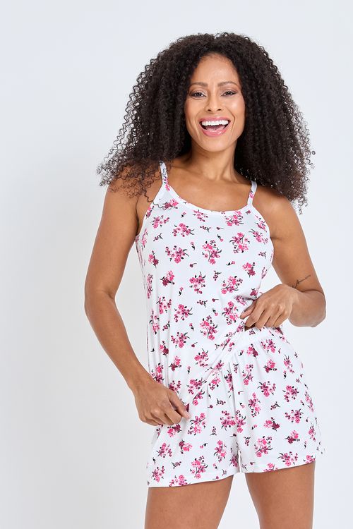Pijama Feminino Rosé Floral