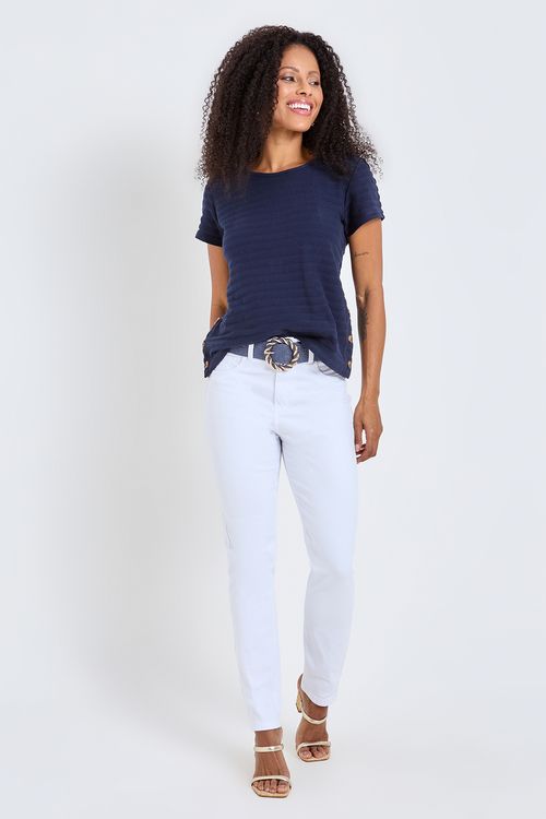 Calça Feminina Branca Skinny