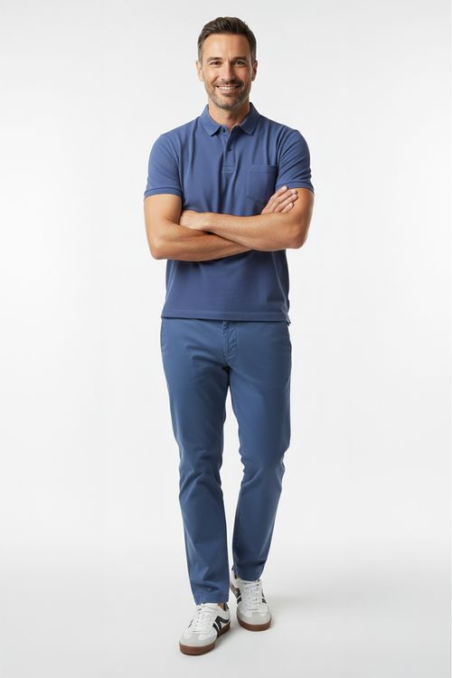 Calça Chino Masculina Azul Médio