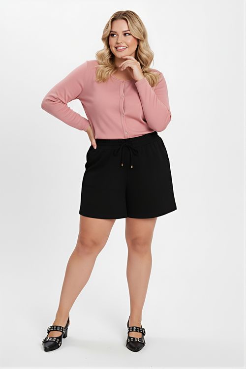 Cardigan fpm casual 92914 peludinho rosa rosa