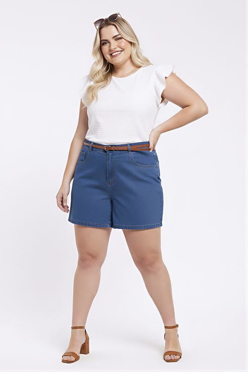 Blusa Feminina Off White Canelada Babado