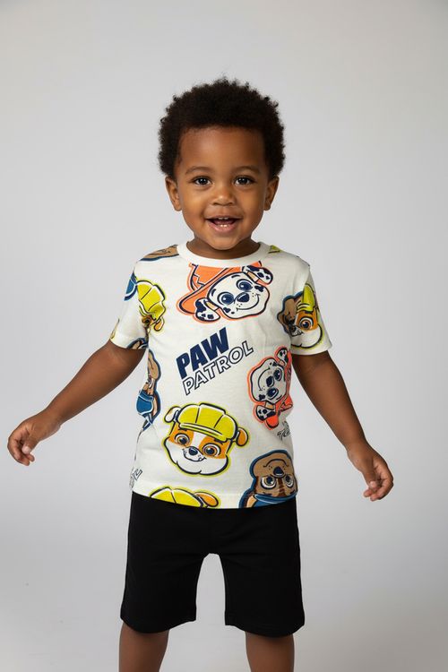 Camiseta Infantil Menino Creme Patrulha Canina