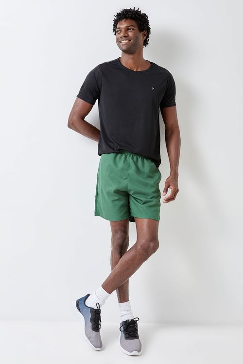 Bermuda Masculina Esportiva Rib Verde Tactel Caedu