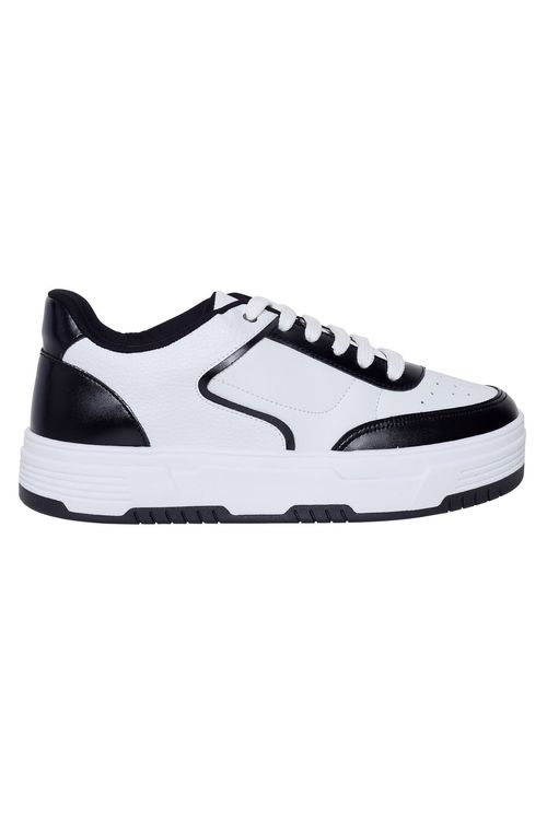 Tênis Menino Bicolor Branco/Preto Calcados - Estilo e Conforto