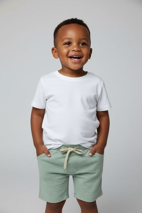 Shorts Infantil Menino Verde Claro Liso
