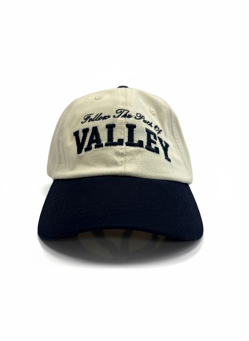 Boné Sarja Masculino Off White/Marinho Bordado 'Follow The Path'