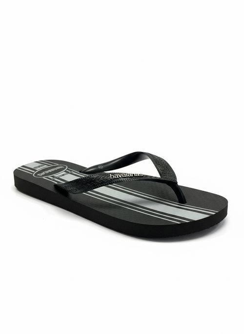 Chinelo Preto Listrado