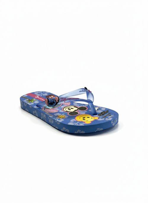 Chinelo Infantil Menina Azul Mickey e Stitch