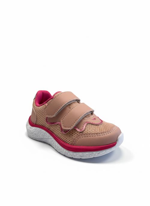 Tênis Infantil Menina Rose Bebê Glitter