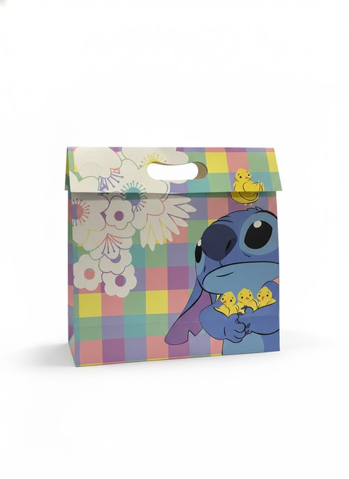 Embalagem para Presente Infantil Pastel Stitch Páscoa Pintinhos